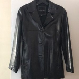 Leather blazer